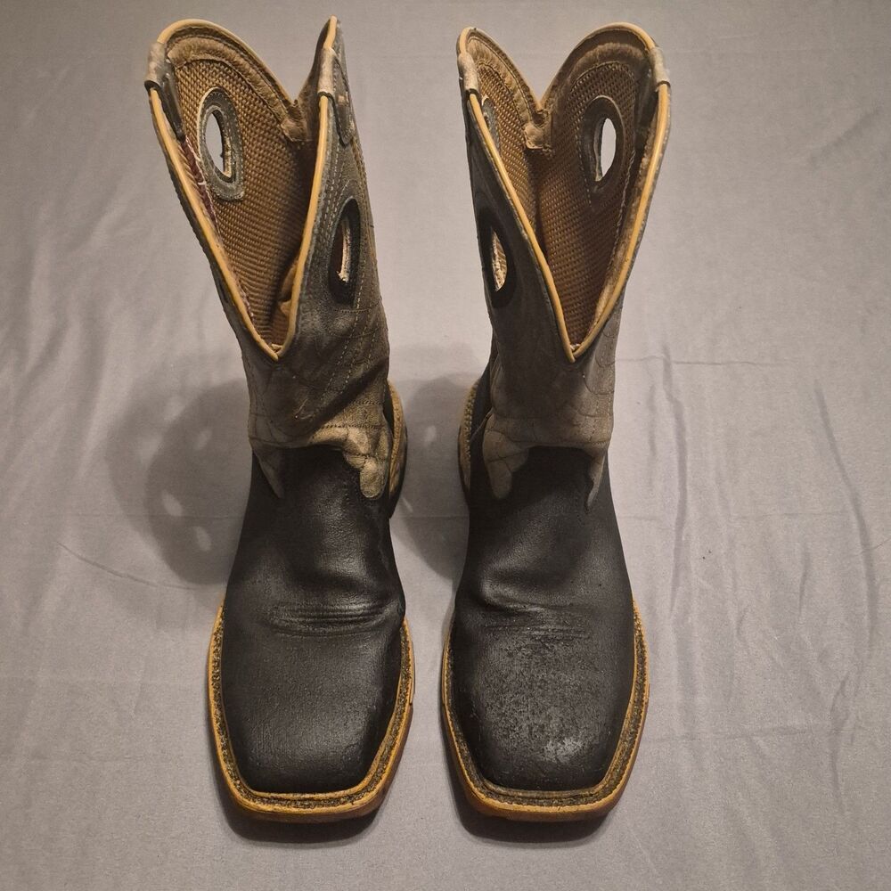 Twisted X Boots Men Size 9 Western Work CellStretch Alloy Square Safety Toe